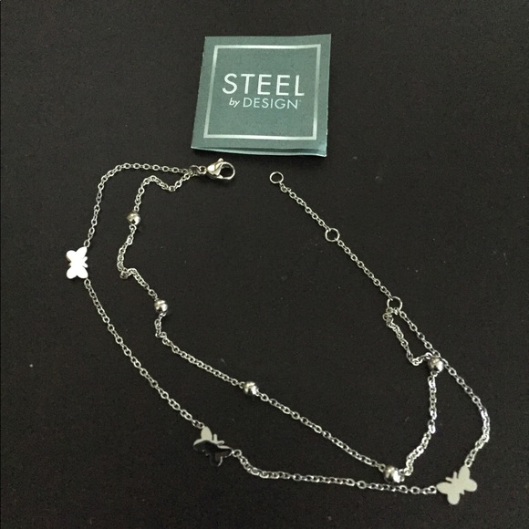 Steel by Design Jewelry - NWT - Steel by Design Double Row Anklet